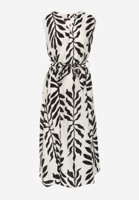 Born2be - Czarna Pudełkowa Sukienka Wiskozowa Bez Rękawów z Wiązanym Paskiem Fontalin. Okazja: na co dzień, do pracy. Kolor: czarny. Materiał: wiskoza. Długość rękawa: bez rękawów. Styl: boho, casual, elegancki #2