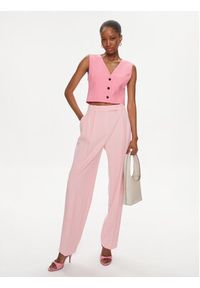 Hugo Spodnie materiałowe 50489275 Różowy Regular Fit. Kolor: różowy. Materiał: syntetyk #5