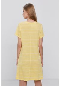 only - Only - Sukienka bawełniana. Kolor: żółty. Materiał: bawełna. Długość rękawa: krótki rękaw. Typ sukienki: rozkloszowane #2