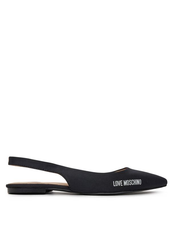 Love Moschino - LOVE MOSCHINO Baleriny JA11021G1MIM0000 Czarny. Kolor: czarny. Materiał: materiał