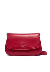 Calvin Klein Torebka Ck Flap Camera Bag LV04F3421G Bordowy. Kolor: czerwony. Materiał: skórzane #5