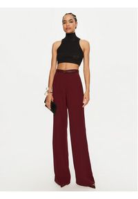 Elisabetta Franchi Spodnie materiałowe PA-061-47E2-V300 Bordowy Regular Fit. Kolor: czerwony. Materiał: syntetyk