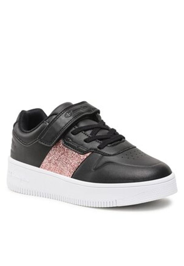 Sneakersy Champion - Rebound Platform Sparkle G S32612-CHA-KK002 Nbk/Rose Gold. Okazja: na spacer, na uczelnię. Zapięcie: rzepy. Kolor: czarny. Materiał: skóra. Obcas: na platformie