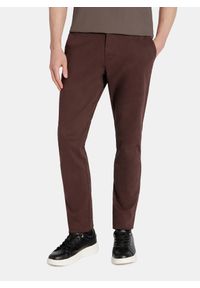 Pako Lorente - PAKO LORENTE - Brązowe spodnie chino z bawełną. Kolor: brązowy. Materiał: bawełna. Wzór: gładki. Sezon: zima, jesień. Styl: klasyczny