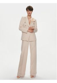 Maryley Marynarka 24EB139/M13/43GE Beżowy Regular Fit. Kolor: beżowy. Materiał: syntetyk #3