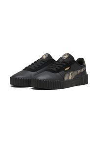 Puma - Damskie sneakersy Carina 3.0 Snake Chic PUMA. Kolor: czarny, żółty, wielokolorowy. Wzór: motyw zwierzęcy, nadruk. Sezon: lato. Sport: turystyka piesza