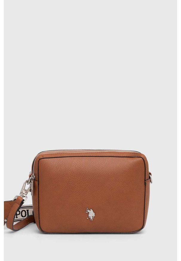 U.S. Polo Assn. torebka kolor brązowy. Kolor: brązowy. Rodzaj torebki: na ramię