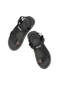 Big-Star - Czarne Sandały Big Star Męskie Buty Sportowe. Zapięcie: pasek. Kolor: czarny. Materiał: materiał. Wzór: paski. Sezon: lato. Styl: sportowy #5