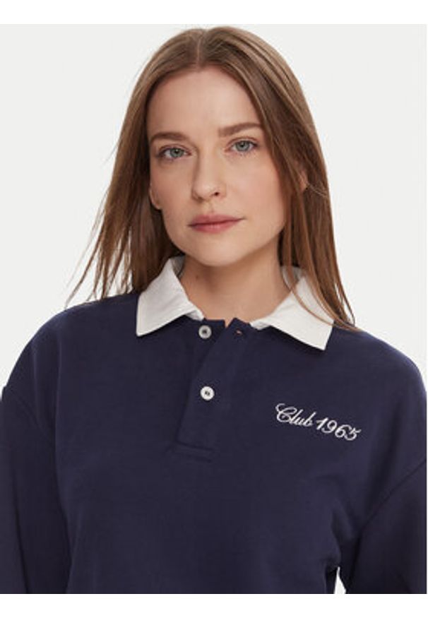 United Colors of Benetton - United Colors Of Benetton Bluza 3WNWD3011 Granatowy Regular Fit. Kolor: niebieski. Materiał: syntetyk