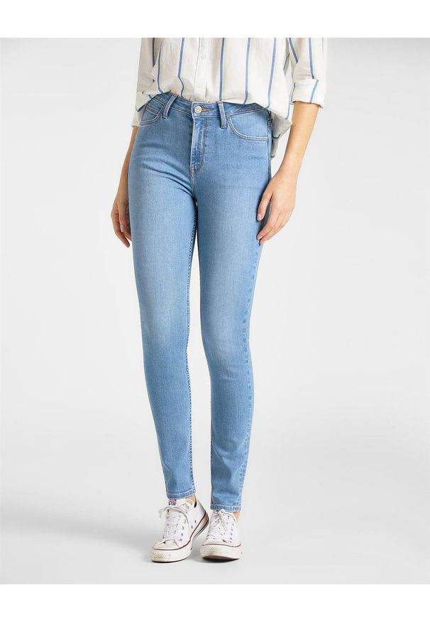 Lee - SPODNIE DAMSKIE LEE SCARLETT HIGH LIGHT FLORIN L626MOHR 112114288. Stan: podwyższony