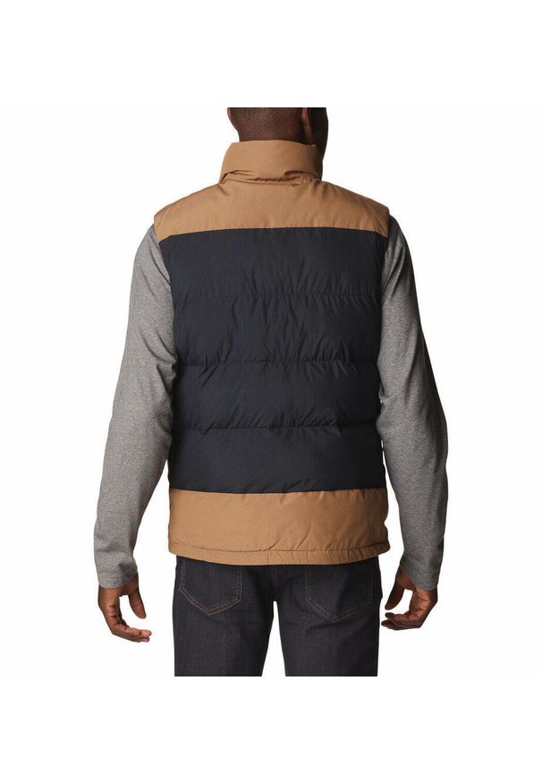 columbia - Kamizelka ocieplana męska Columbia Marquam Peak Fusion Vest. Kolor: brązowy. Materiał: puch. Długość rękawa: bez rękawów