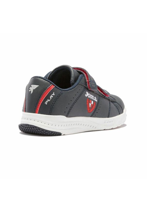 Buty sportowe Sneakersy chłopięce, Joma W.Play Jr 21 WPLAYW. Okazja: na co dzień. Zapięcie: rzepy. Kolor: czerwony, niebieski, wielokolorowy. Materiał: syntetyk, skóra, materiał. Szerokość cholewki: normalna. Sport: turystyka piesza, bieganie