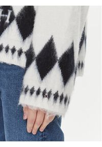 TOMMY HILFIGER - Tommy Hilfiger Sweter Fairisle WW0WW40089 Écru Oversize. Materiał: syntetyk #3