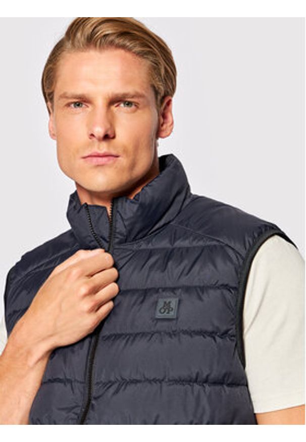 Marc O'Polo Kamizelka B21 0960 72022 Granatowy Regular Fit. Typ kołnierza: polo. Kolor: niebieski. Materiał: syntetyk