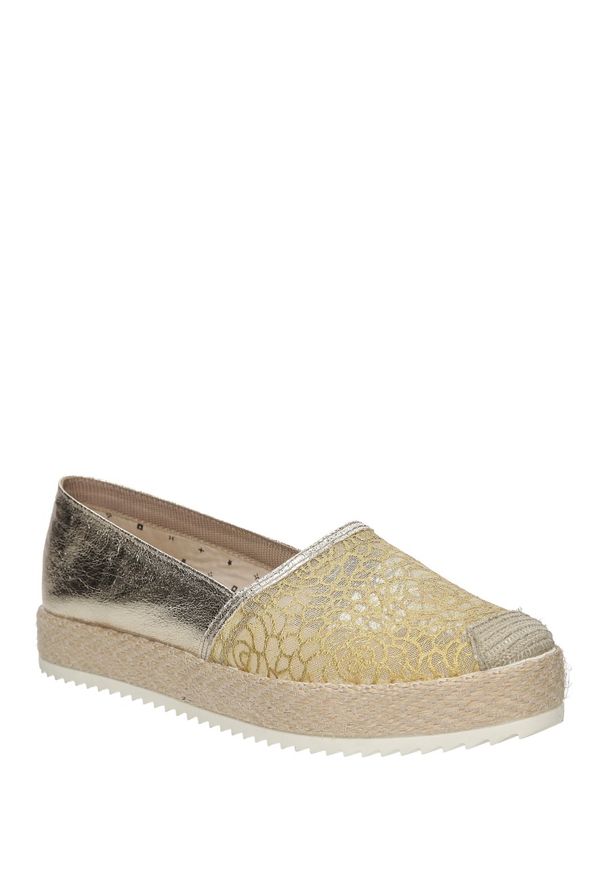 Mario Bolucci - Espadryle mario bolucci ir5135. Kolor: wielokolorowy, złoty, beżowy. Materiał: materiał. Szerokość cholewki: normalna. Sezon: wiosna. Styl: elegancki