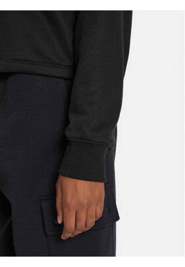 Adidas - adidas Bluza Trefoil IU2421 Czarny Loose Fit. Kolor: czarny. Materiał: bawełna