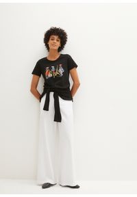 bonprix - Shirt z nadrukiem z przodu. Kolor: czarny. Wzór: nadruk. Styl: klasyczny #3