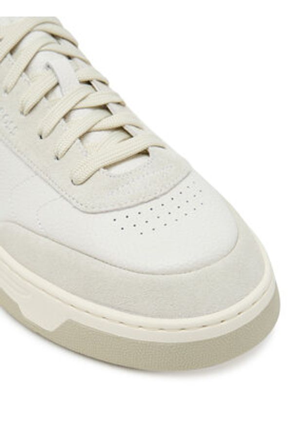 BOSS Sneakersy Baltimore 50548705 Biały. Kolor: biały. Materiał: skóra, zamsz