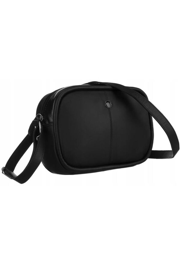 Listonoszka skórzana Peterson PTN TOR-307-SNC czarna. Kolor: czarny. Materiał: skóra. Wzór: gładki