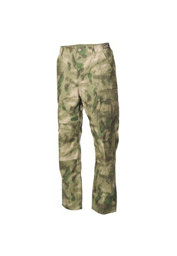 MFH MAX FUCHS - Spodnie myśliwskie męskie BDU US Army MFH Rip-Stop A-Tacs FG. Kolor: zielony, brązowy, wielokolorowy, beżowy