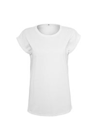 BUILD YOUR BRAND - T-shirt Damski Slim Basic. Kolor: biały