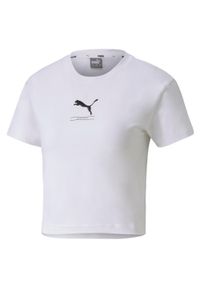 Koszulka sportowa damska Puma Nutility Fitted Tee. Kolor: biały. Długość rękawa: krótki rękaw. Długość: krótkie. Sport: fitness #1