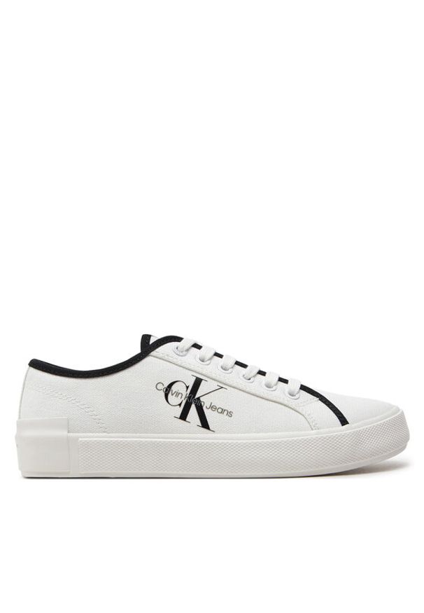 Calvin Klein Jeans Sneakersy Skater Vulcanized Low Cs Ml Mr YW0YW01453 Biały. Kolor: biały. Materiał: materiał