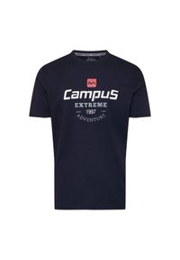 Koszulka sportowa Męska Campus Mads. Kolor: czarny. Materiał: bawełna, skóra