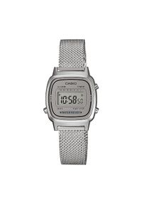 Casio Zegarek Vintage LA670WEM-7EF Srebrny. Kolor: srebrny. Styl: vintage