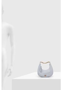 Pinko torebka skórzana kolor szary. Kolor: szary. Materiał: skórzane #5