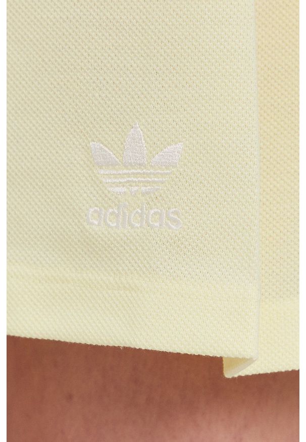 adidas Originals - Spódnica. Kolor: żółty. Materiał: dzianina, poliester. Wzór: gładki