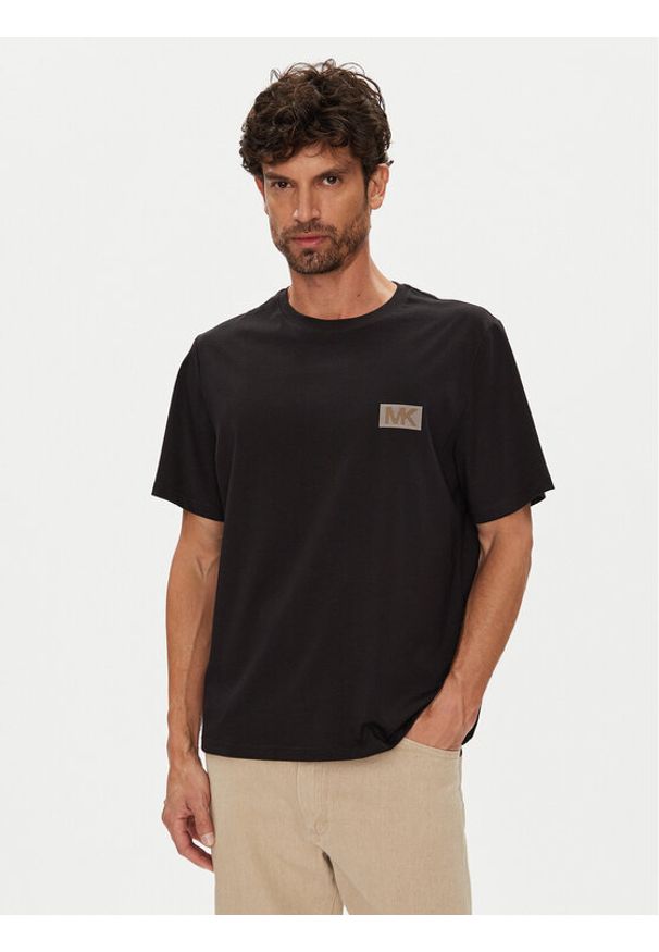 Michael Kors T-Shirt CT552NHFV4 Czarny Regular Fit. Kolor: czarny. Materiał: bawełna
