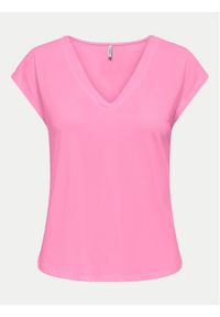 only - ONLY T-Shirt Free 15287041 Różowy Regular Fit. Kolor: różowy. Materiał: syntetyk