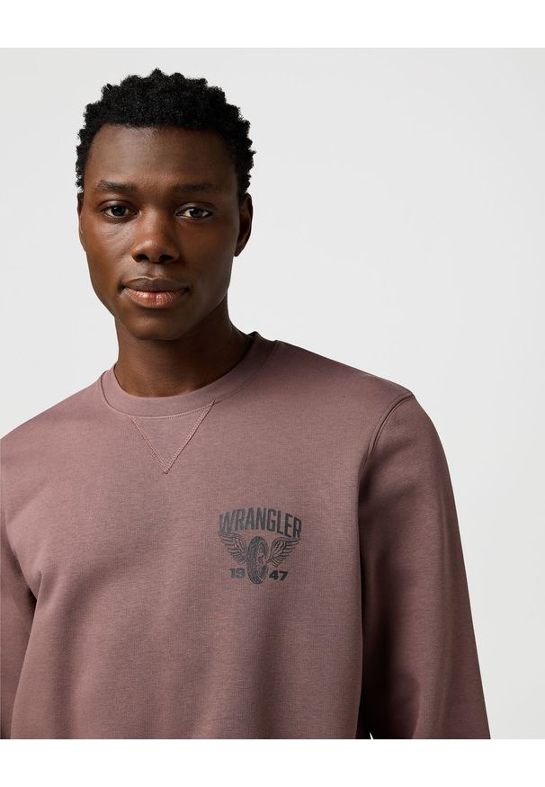 Wrangler - MESKA BLUZA WRANGLER AMERICANA CREW PEPPERCORN 112371650