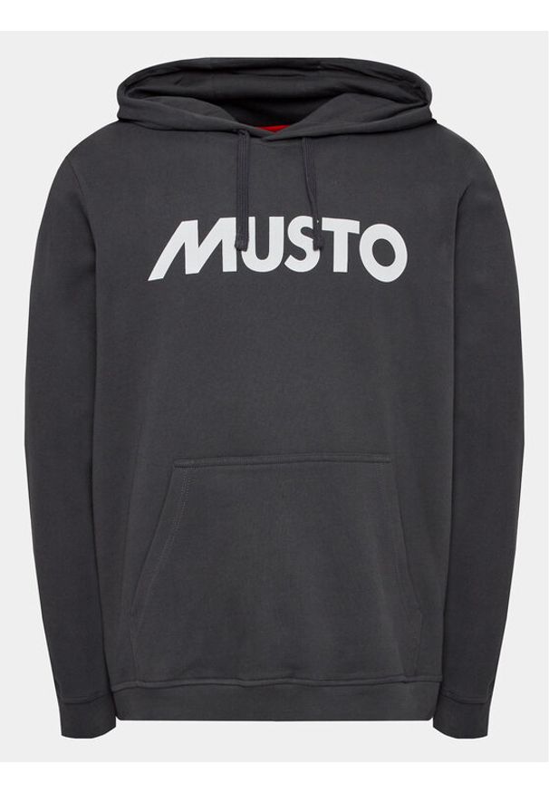 Musto Bluza Logo 82446 Szary Regular Fit. Kolor: szary. Materiał: bawełna