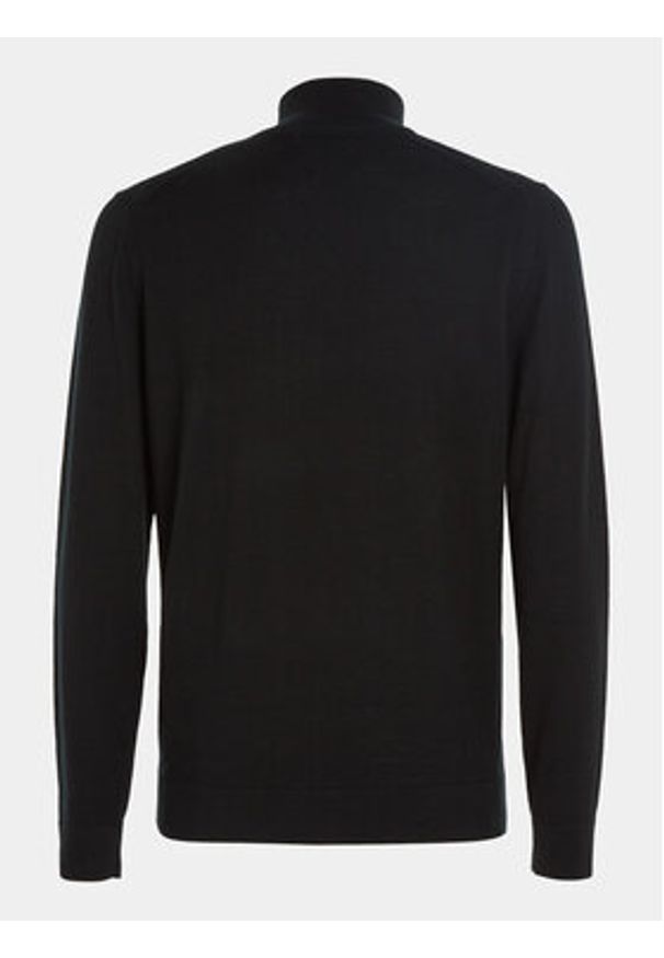 Calvin Klein Sweter K10K110421 Czarny Regular Fit. Kolor: czarny. Materiał: wełna