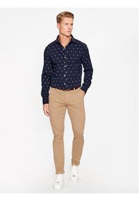 Guess Koszula M3YH35 W8BX1 Granatowy Slim Fit. Kolor: niebieski. Materiał: bawełna #4