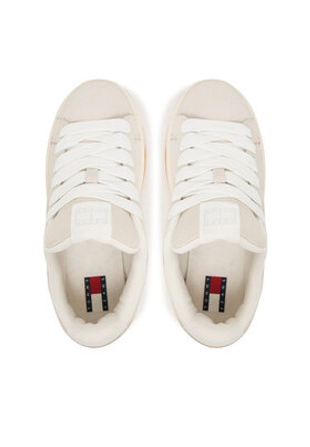 Tommy Jeans Sneakersy Tjw Skate EN0EN02808 Biały. Kolor: biały. Materiał: skóra, zamsz. Sport: skateboard