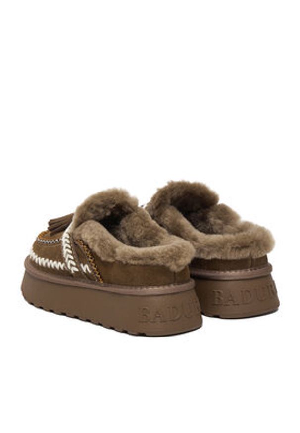 Badura Śniegowce EO-CRYSTAL-TS6291 Brązowy. Kolor: brązowy. Materiał: zamsz, skóra