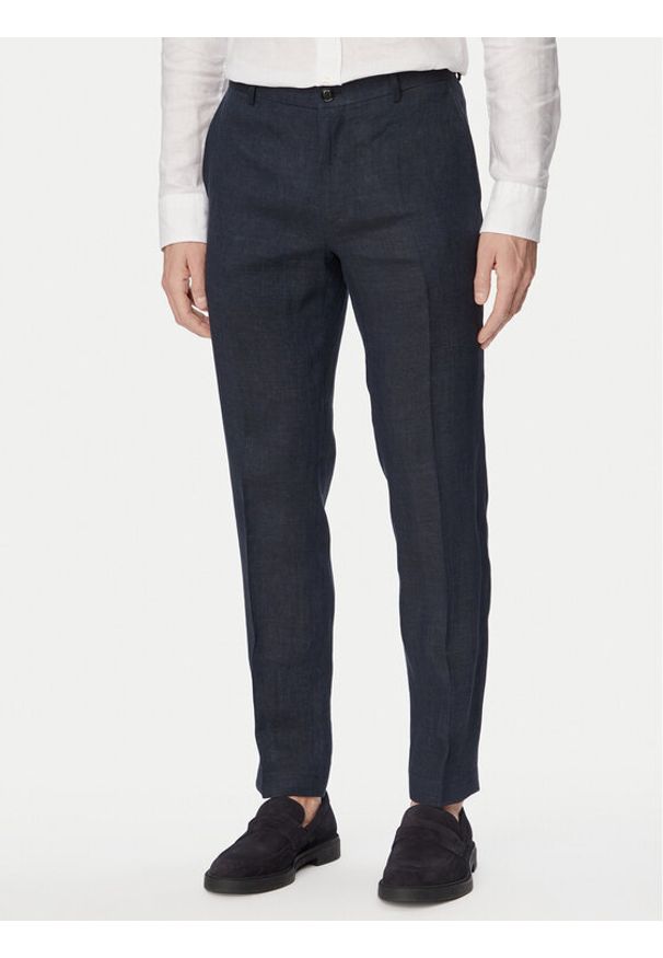 JOOP! Spodnie garniturowe Hank 30102982 Granatowy Slim Fit. Kolor: niebieski
