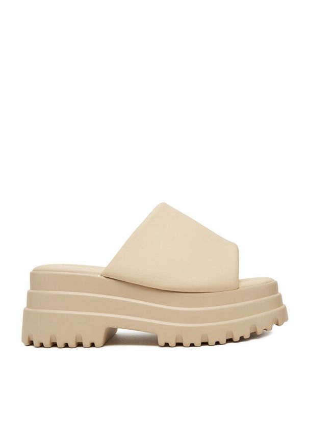 DeeZee Klapki 8602-1A Écru. Kolor: kremowy. Materiał: materiał