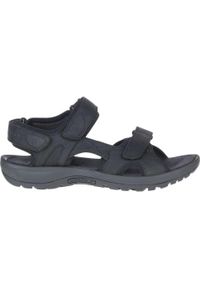 Sandały Trekkingowe Męskie Merrell Sandspur 2 Convert. Kolor: czarny. Materiał: nubuk, skóra. Sport: turystyka piesza