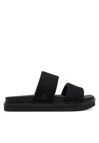 Calvin Klein Jeans Klapki Flat Molded Dbl Bar Sandal Cv YM0YM01222 Czarny. Kolor: czarny. Materiał: materiał