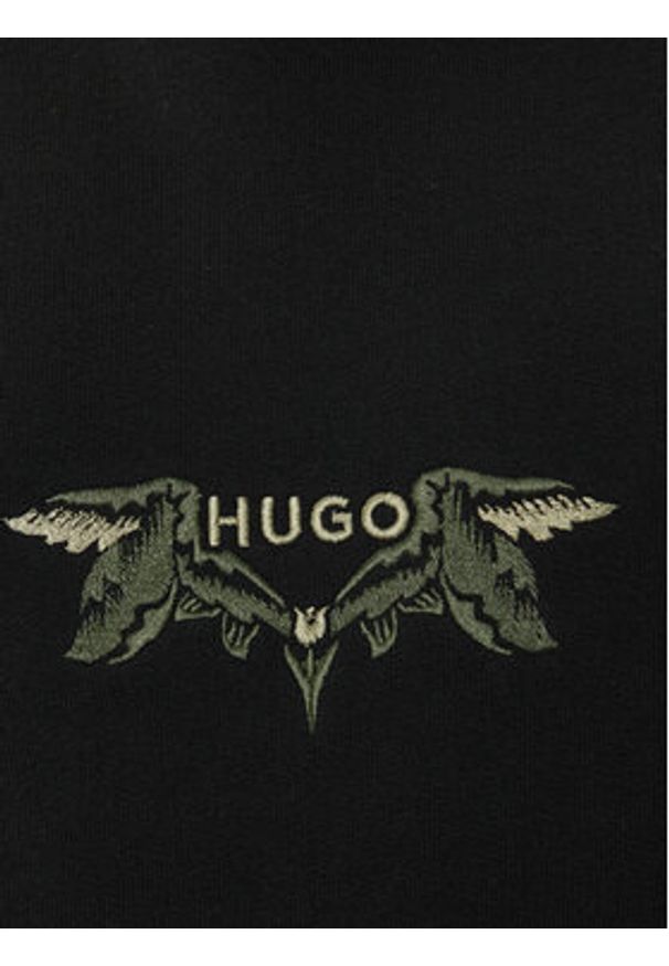 Hugo - HUGO Bluza 50542558 Czarny Regular Fit. Kolor: czarny. Materiał: bawełna