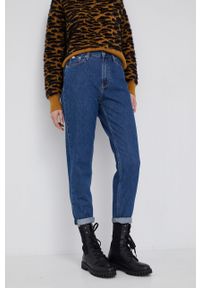Calvin Klein Jeans Jeansy damskie high waist. Stan: podwyższony. Kolor: niebieski #1