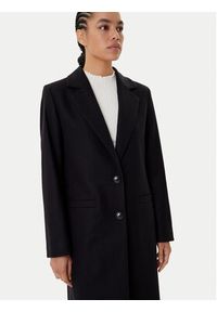Hugo - HUGO Płaszcz wełniany Mojeni 50547691 Czarny Regular Fit. Kolor: czarny. Materiał: wełna #6