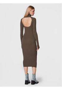 Herskind Sukienka dzianinowa Mila 4523887 Brązowy Regular Fit. Kolor: brązowy. Materiał: wiskoza #2