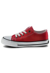 Big-Star - Czerwone Trampki Big Star Dziecięce Wygodne Buty. Kolor: czerwony. Materiał: jeans, guma, materiał. Szerokość cholewki: normalna. Wzór: aplikacja #7