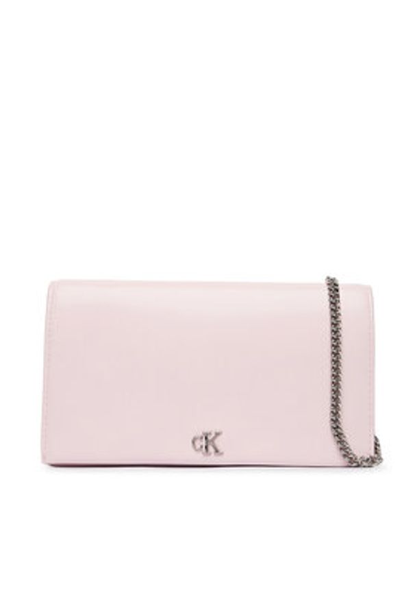 Calvin Klein Torebka Ck Wallet On Chain LV04F3319G Bordowy. Kolor: czerwony. Materiał: skórzane