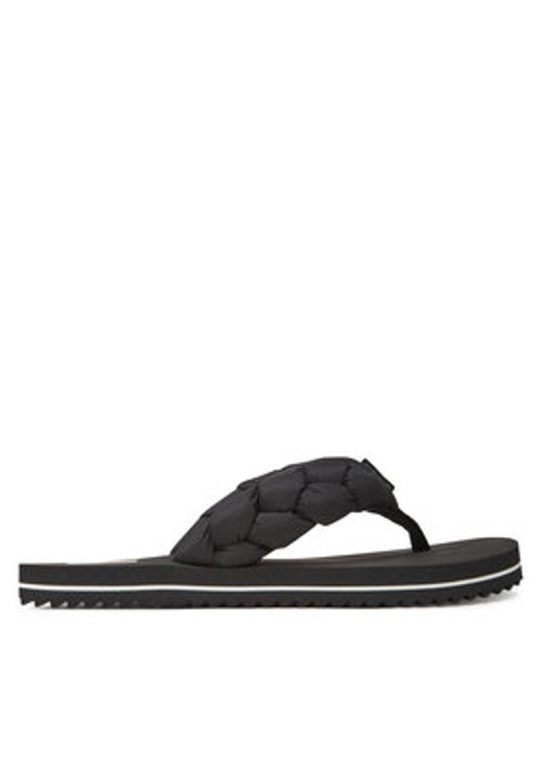 Tommy Jeans Japonki Braided Thong Beach Sandal EN0EN02877 Czarny. Kolor: czarny. Materiał: materiał